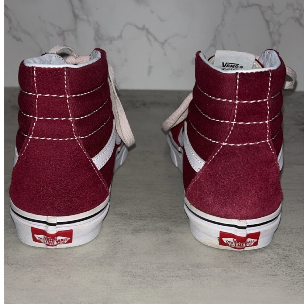 Vans Maroon Sk8 Hi Top - Picture 7 of 11